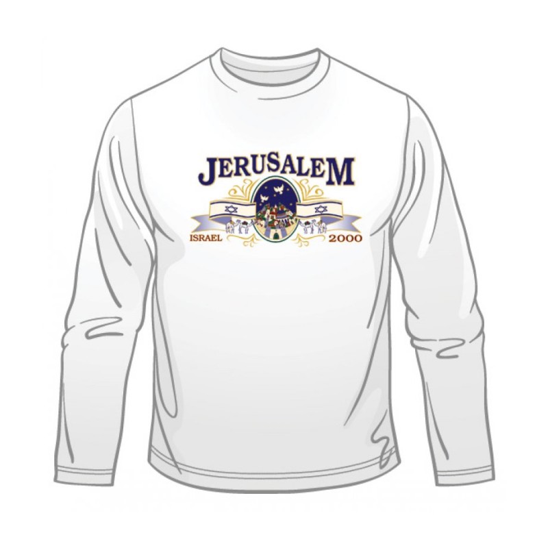 Jerusalem Israel Long Sleeved T Shirt | Israel T-Shirts