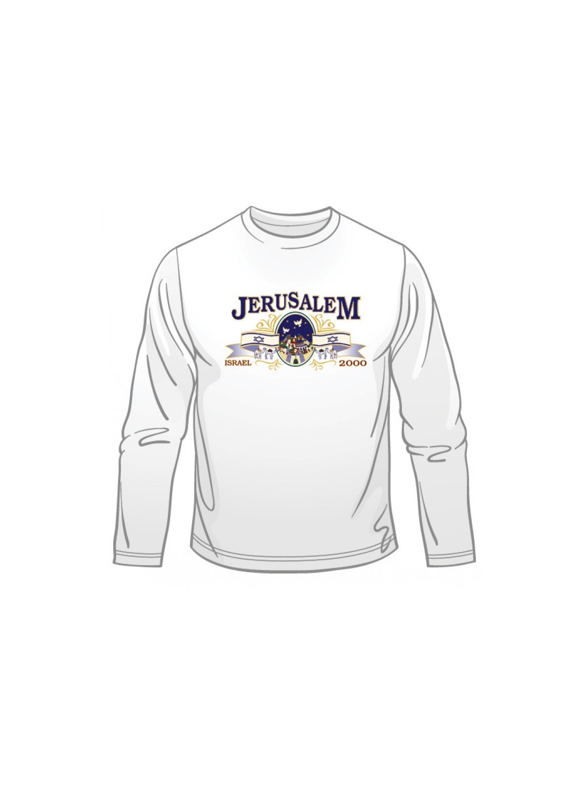 Jerusalem Israel Long Sleeved T Shirt | Israel T-Shirts