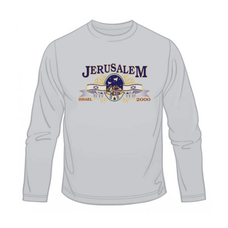 Jerusalem Israel Long Sleeved T Shirt | Israel T-Shirts