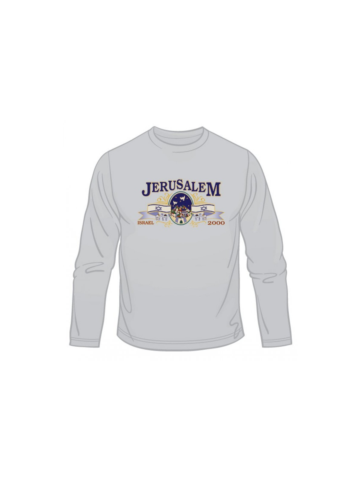 Jerusalem Israel Long Sleeved T Shirt | Israel T-Shirts