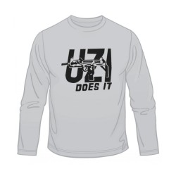 Uzi Does It Long Sleeved T Shirt | Israeli Army T-Shirts