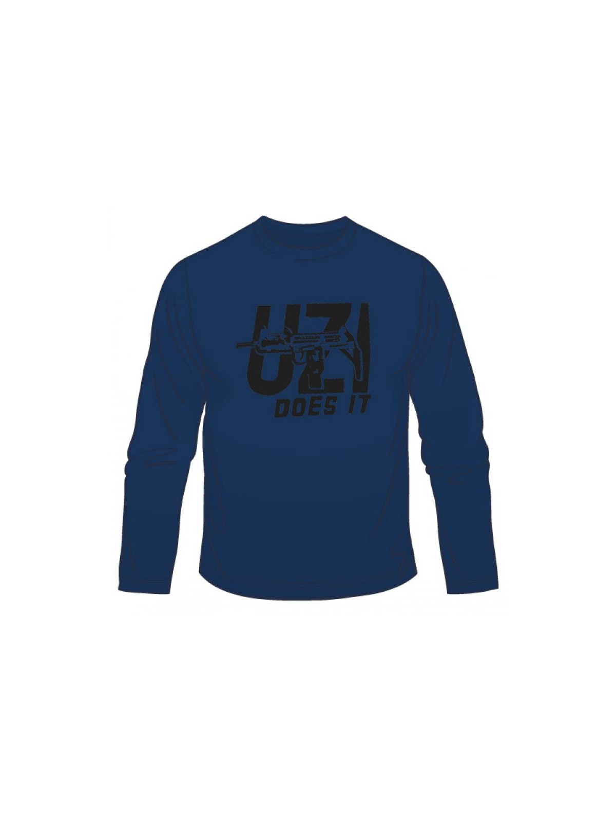 Uzi Does It Long Sleeved T Shirt | Israeli Army T-Shirts