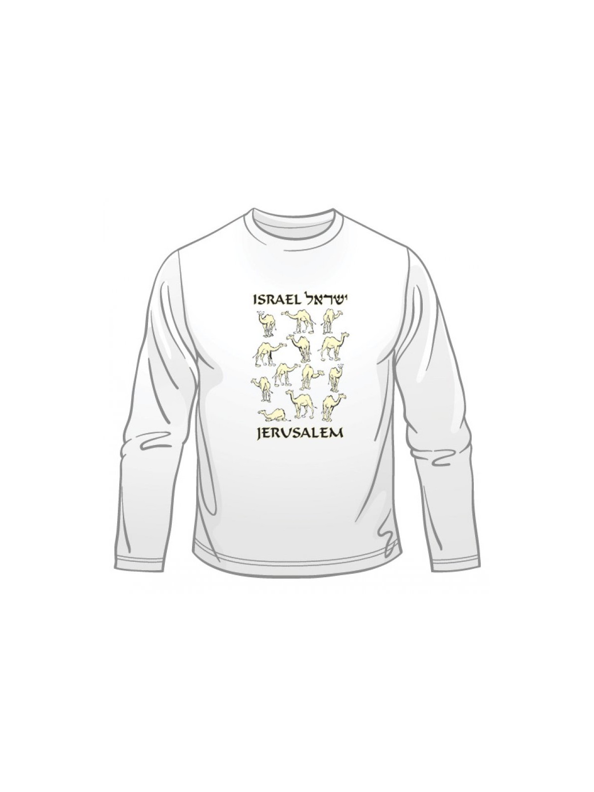 Israel Camels Long Sleeved T Shirt | Israel T-Shirts