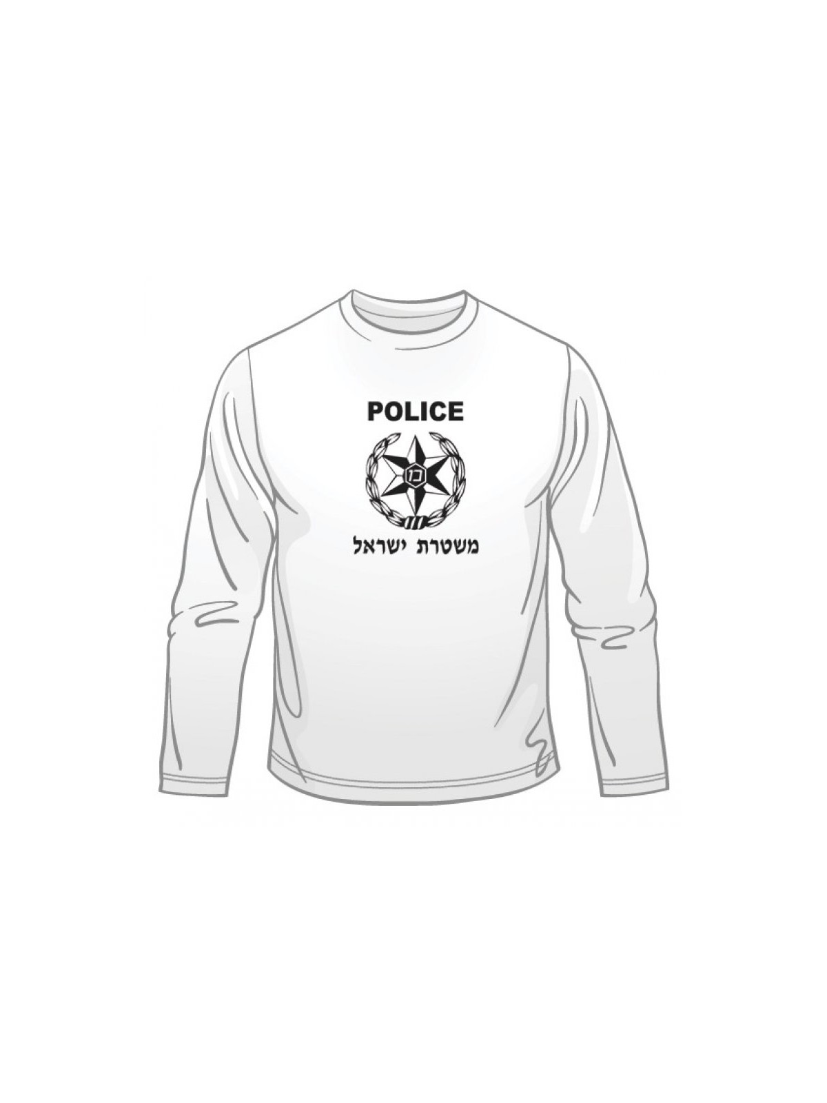 Israeli Police Long Sleeved T Shirt | Israeli Army T-Shirts