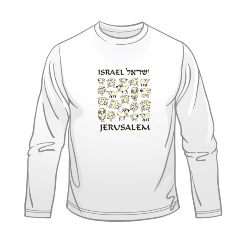 Israel Sheep Long Sleeved T Shirt | Israel T-Shirts