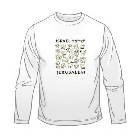 Israel Sheep Long Sleeved T Shirt | Israel T-Shirts