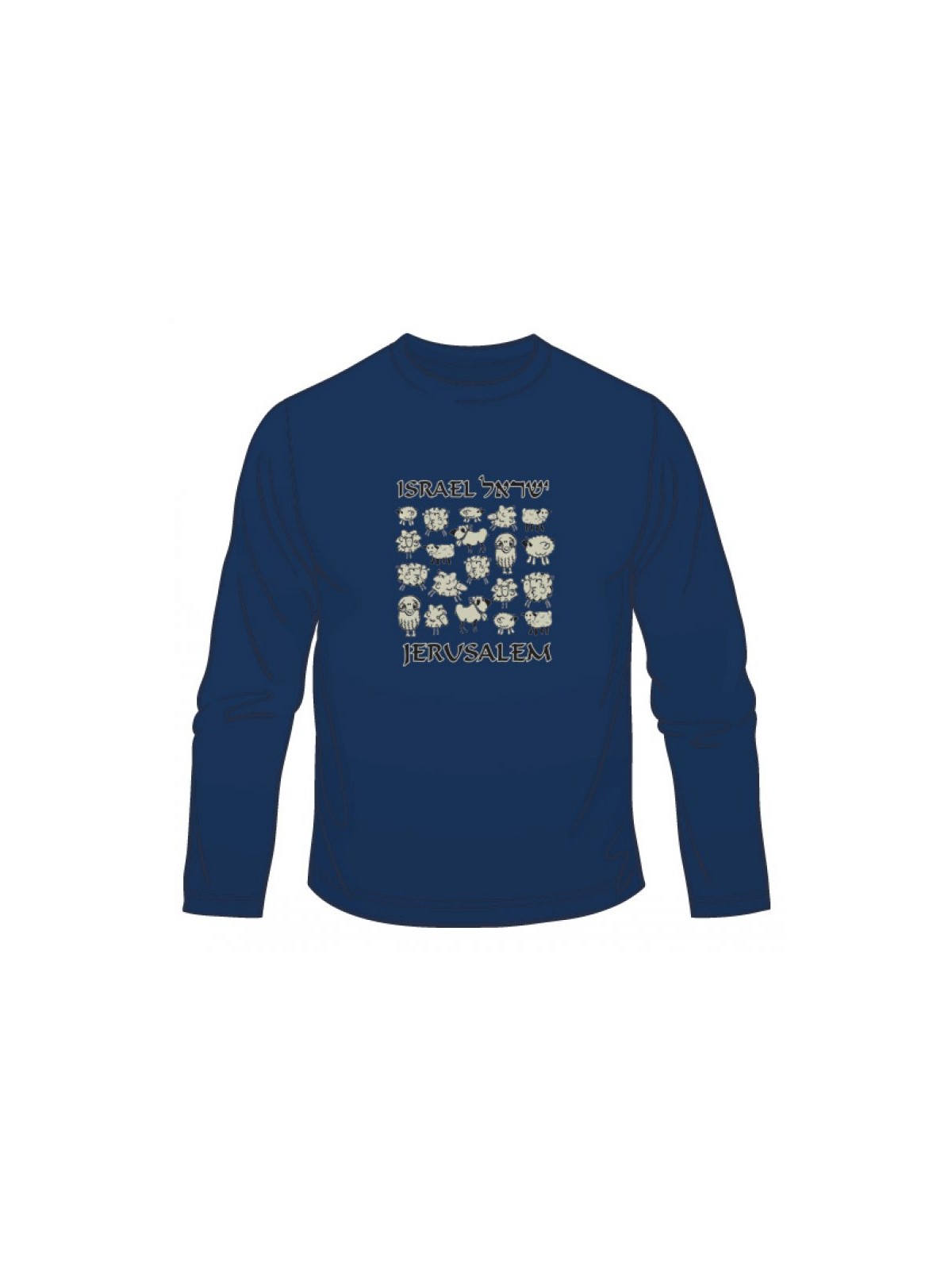 Israel Sheep Long Sleeved T Shirt | Israel T-Shirts