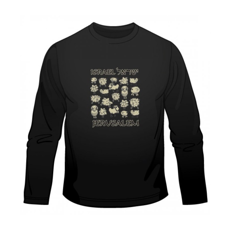 Israel Sheep Long Sleeved T Shirt | Israel T-Shirts