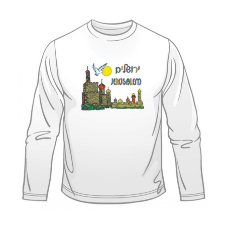 Dove of Peace Jerusalem Long Sleeved T Shirt | Israel T-Shirts