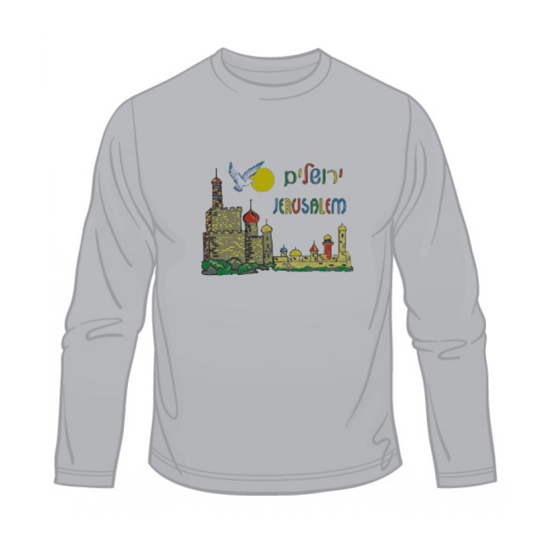 Dove of Peace Jerusalem Long Sleeved T Shirt | Israel T-Shirts