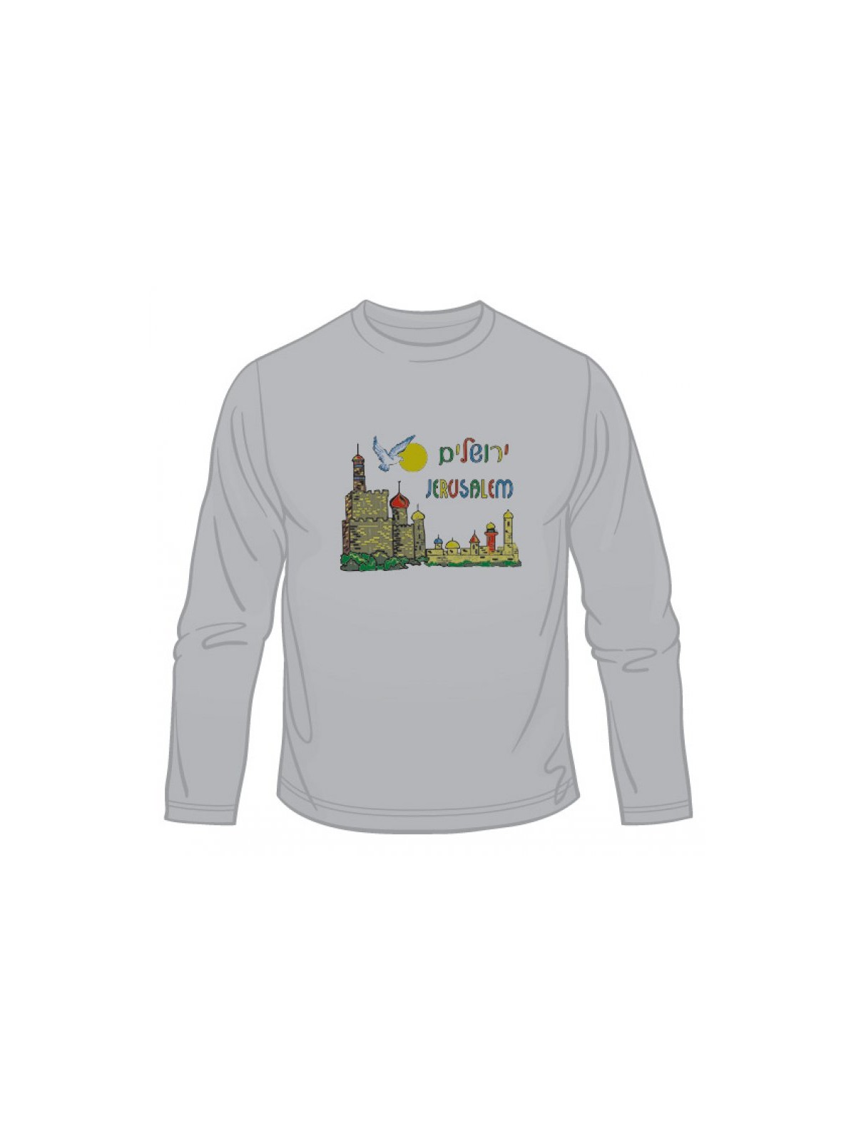 Dove of Peace Jerusalem Long Sleeved T Shirt | Israel T-Shirts