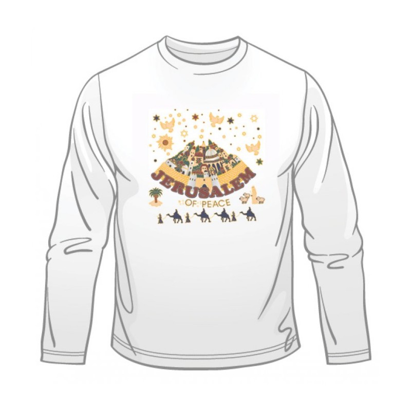 Jerusalem of Peace Long Sleeved T Shirt | Israel T-Shirts