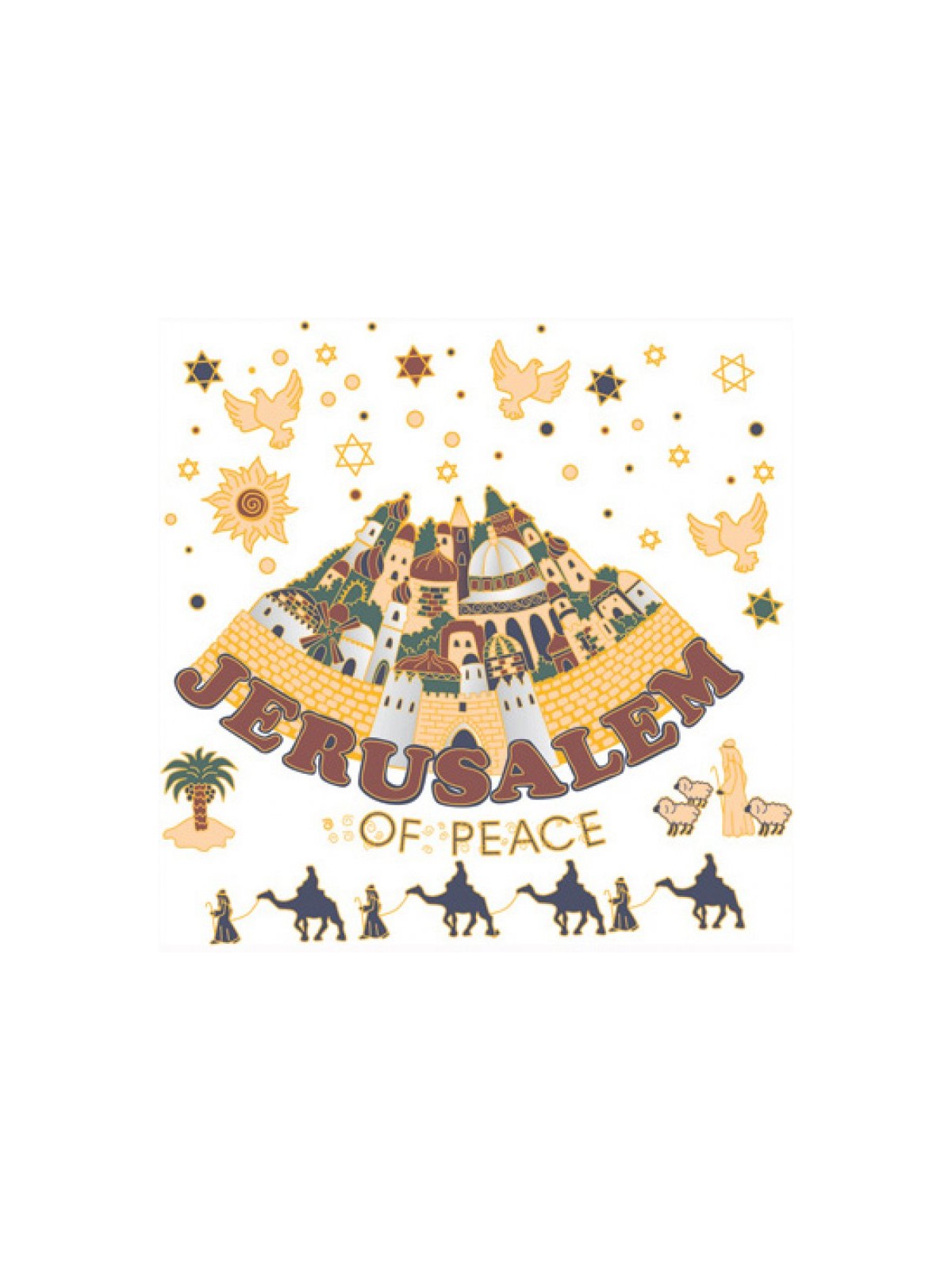 Jerusalem of Peace Long Sleeved T Shirt | Israel T-Shirts