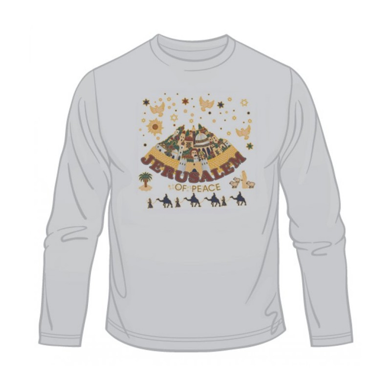 Jerusalem of Peace Long Sleeved T Shirt | Israel T-Shirts