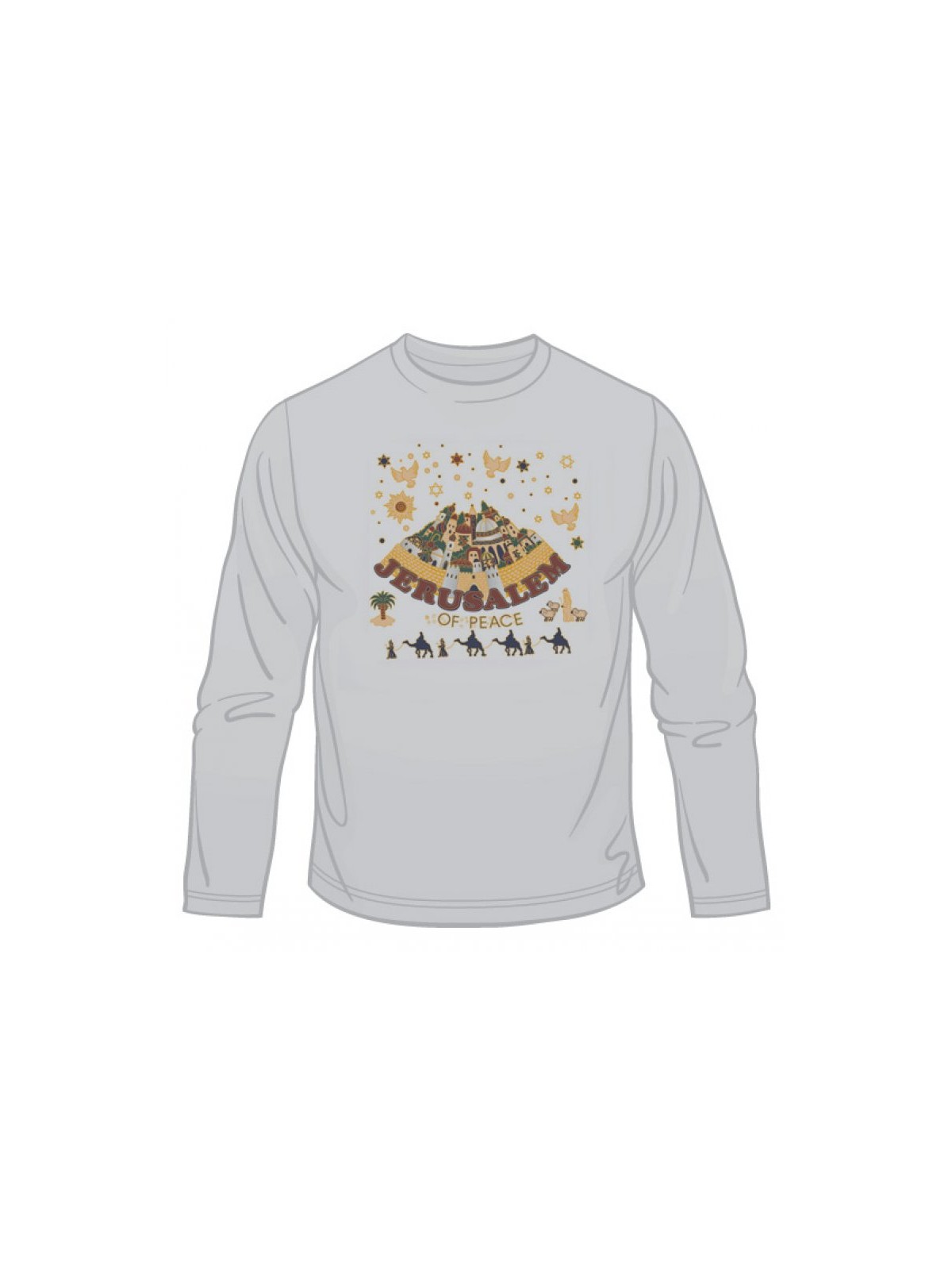 Jerusalem of Peace Long Sleeved T Shirt | Israel T-Shirts