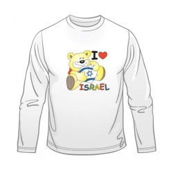 I Love Israel Teddy Long Sleeved T Shirt | Israel T-Shirts