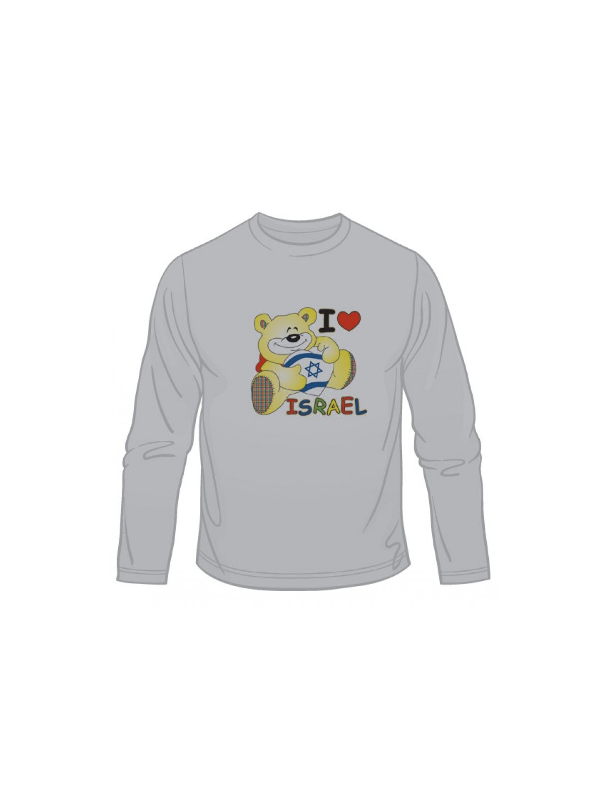 I Love Israel Teddy Long Sleeved T Shirt | Israel T-Shirts