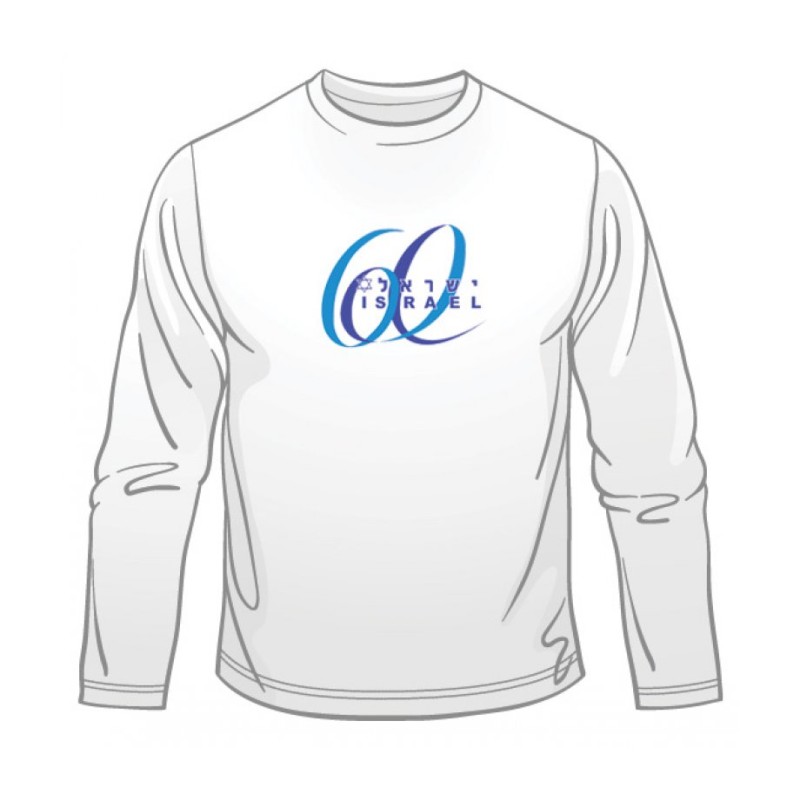 Israel 60 Anniversary Long Sleeved T Shirt | Israel T-Shirts
