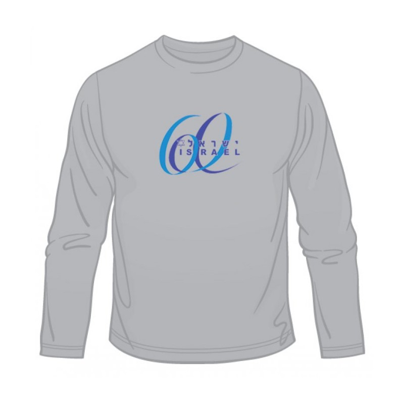 Israel 60 Anniversary Long Sleeved T Shirt | Israel T-Shirts