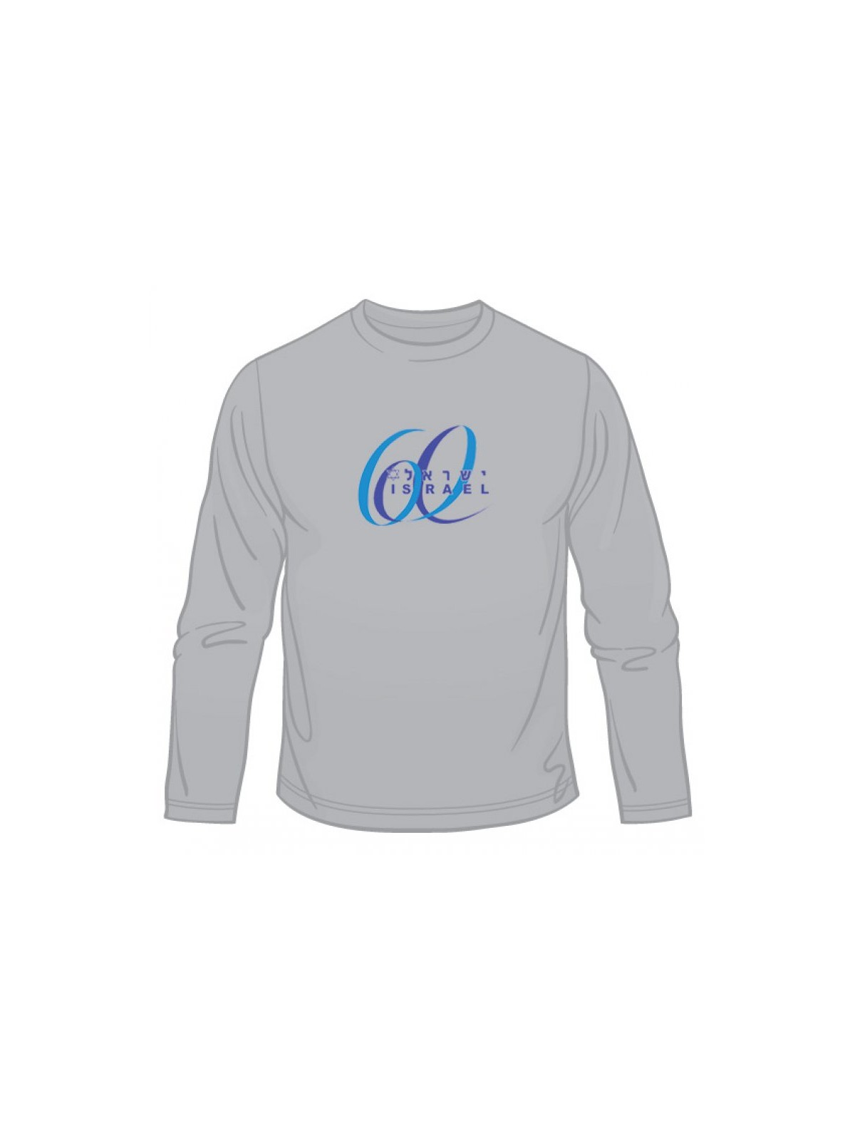 Israel 60 Anniversary Long Sleeved T Shirt | Israel T-Shirts