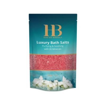 HB Luxury Bath Salts with 26 Dead Sea Minerals Rose Aroma | Spa