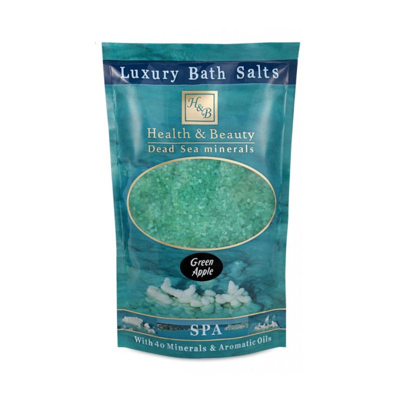 HB Luxury Bath Salts with 40 Dead Sea Minerals Green Apple | Spa