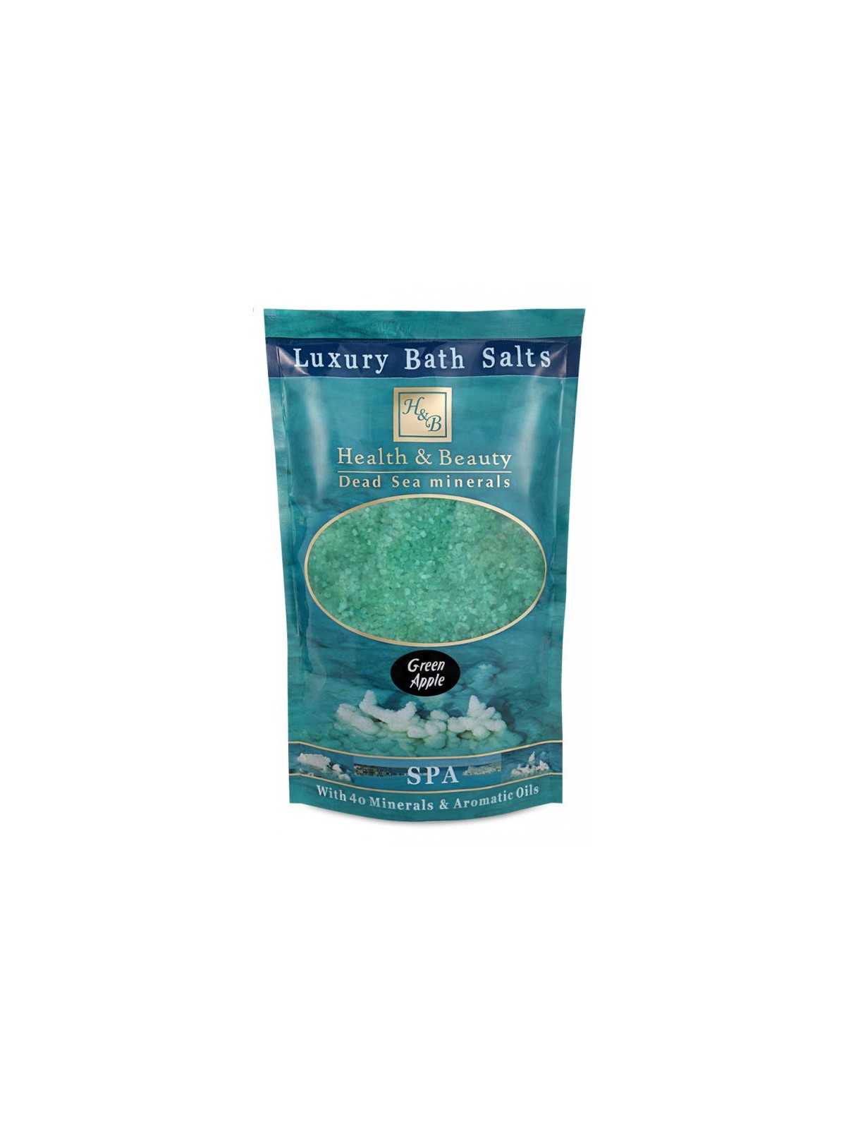 HB Luxury Bath Salts with 40 Dead Sea Minerals Green Apple | Spa