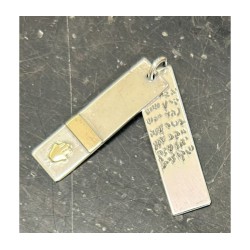 Silver and 14K Gold Hamsa Pendant with Bl... | Jewish Gift from Israel