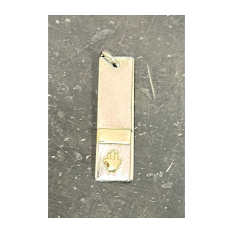 Silver and 14K Gold Hamsa Pendant with Bl... | Jewish Gift from Israel