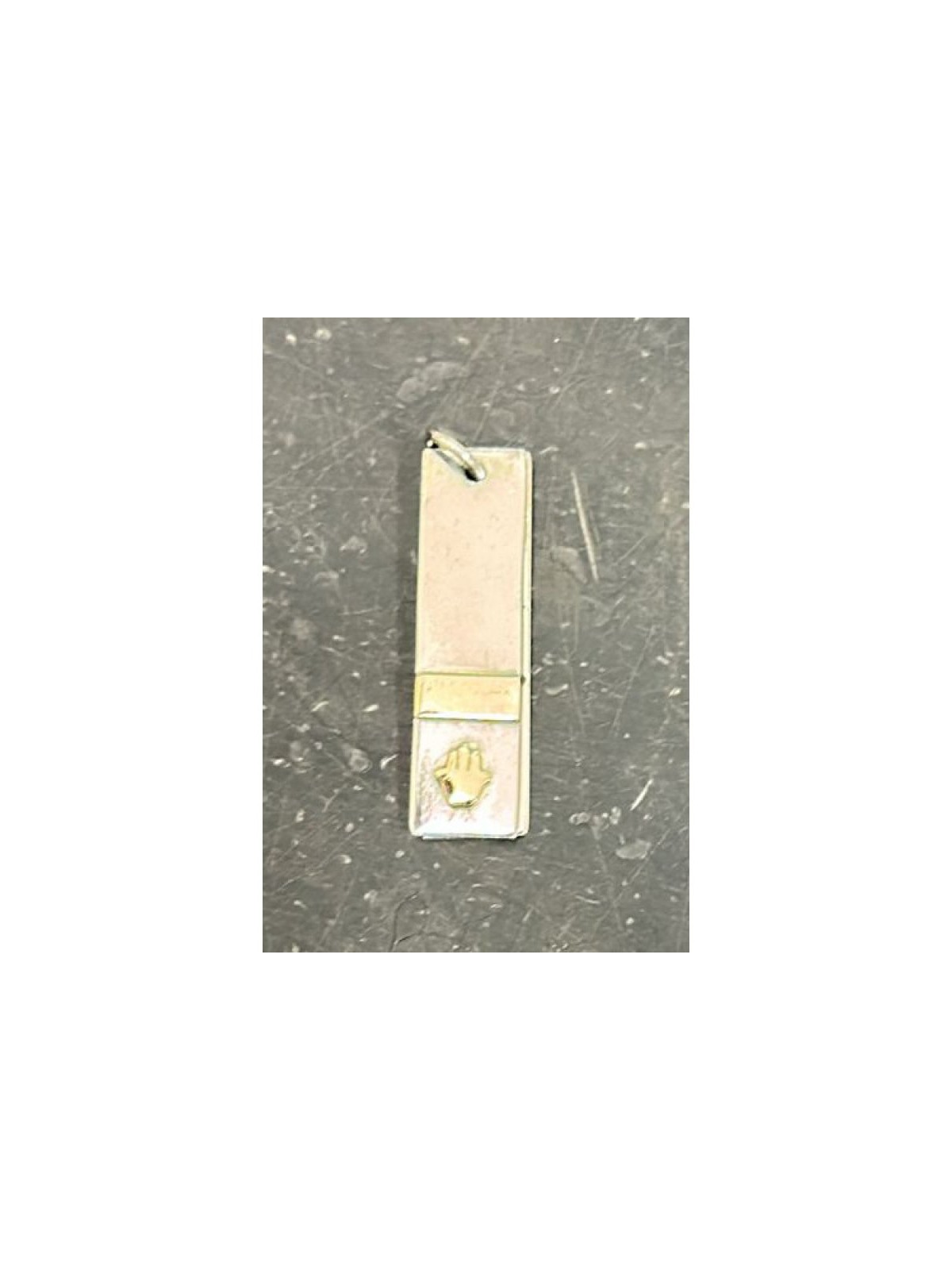 Silver and 14K Gold Hamsa Pendant with Bl... | Jewish Gift from Israel