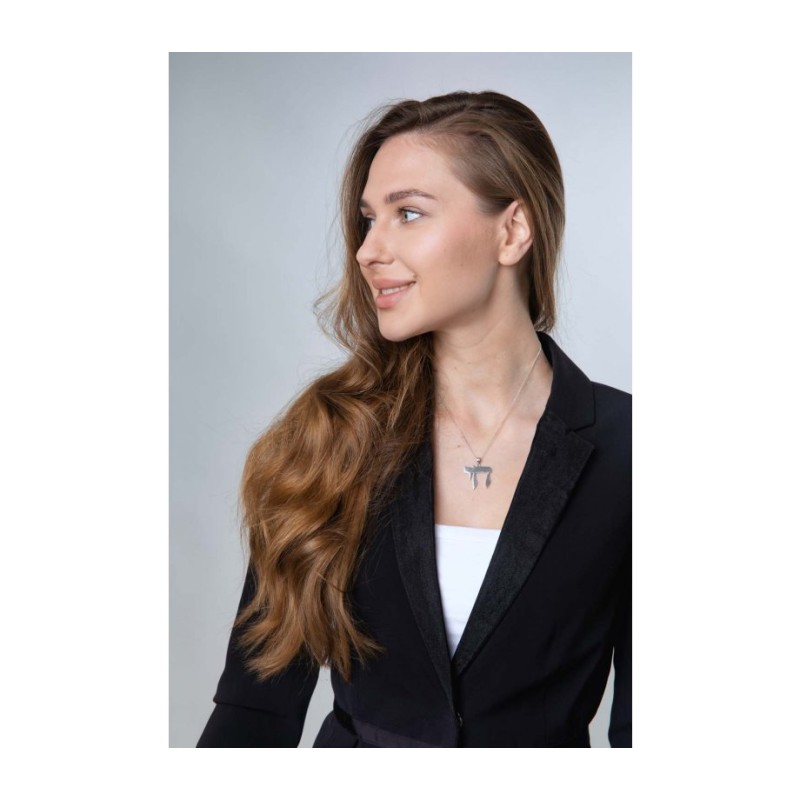 Sterling Silver Pendant Necklace CHAI | Jewish Gift from Israel