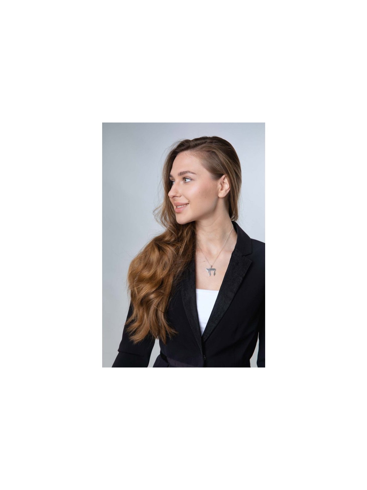 Sterling Silver Pendant Necklace CHAI | Jewish Gift from Israel