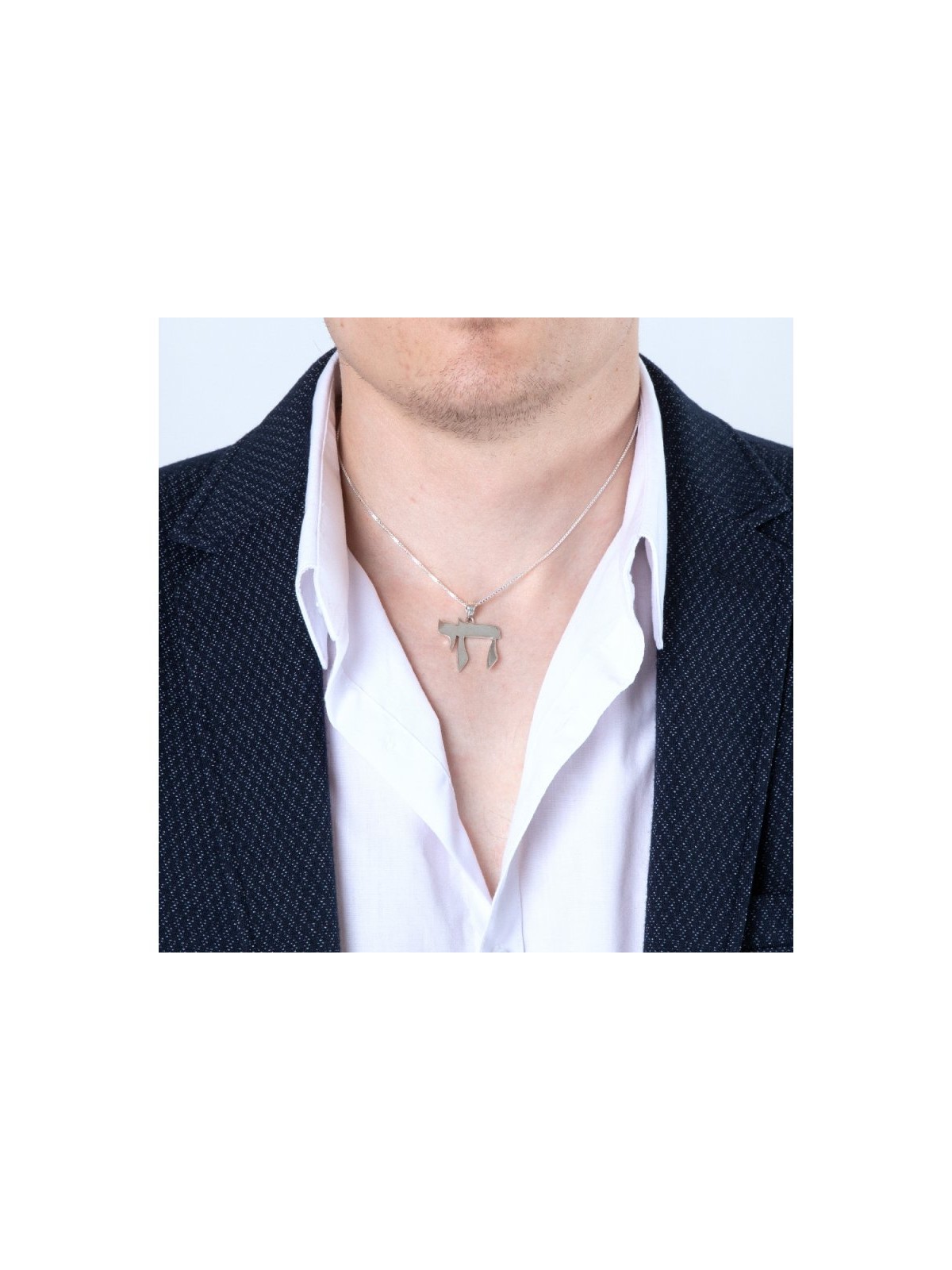 Sterling Silver Pendant Necklace CHAI | Jewish Gift from Israel