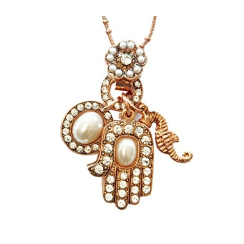 Pendentif oriental Hamsa par Amaro | Colliers Amaro