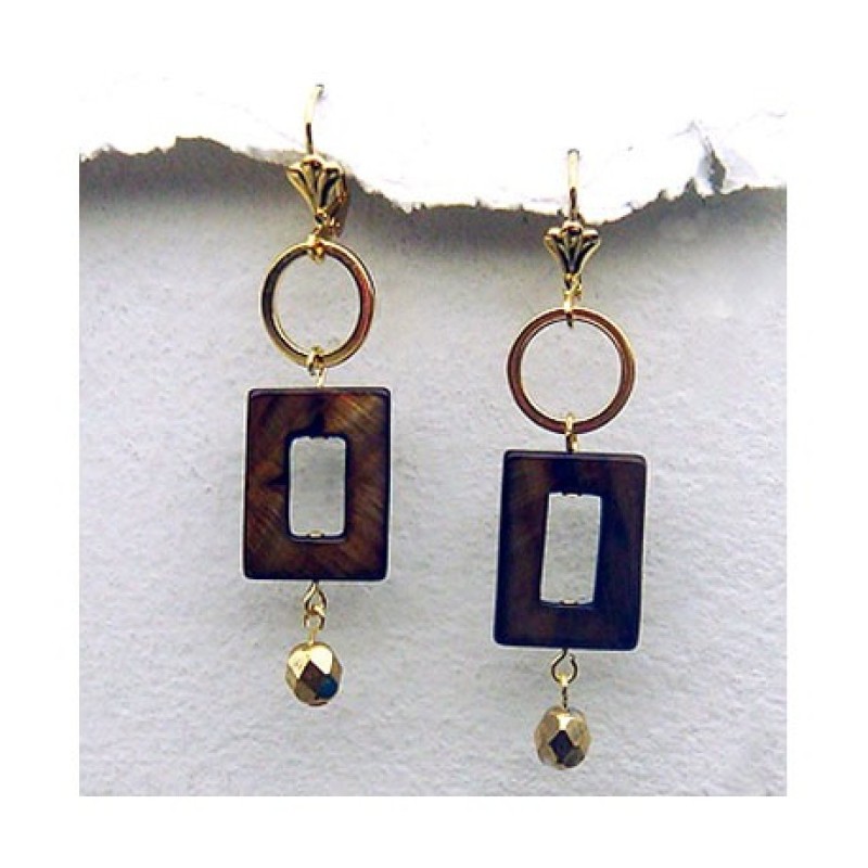 Boucles d'oreilles géométriques d'automne par Edita | Boucles d'oreilles par Edita Jewelry