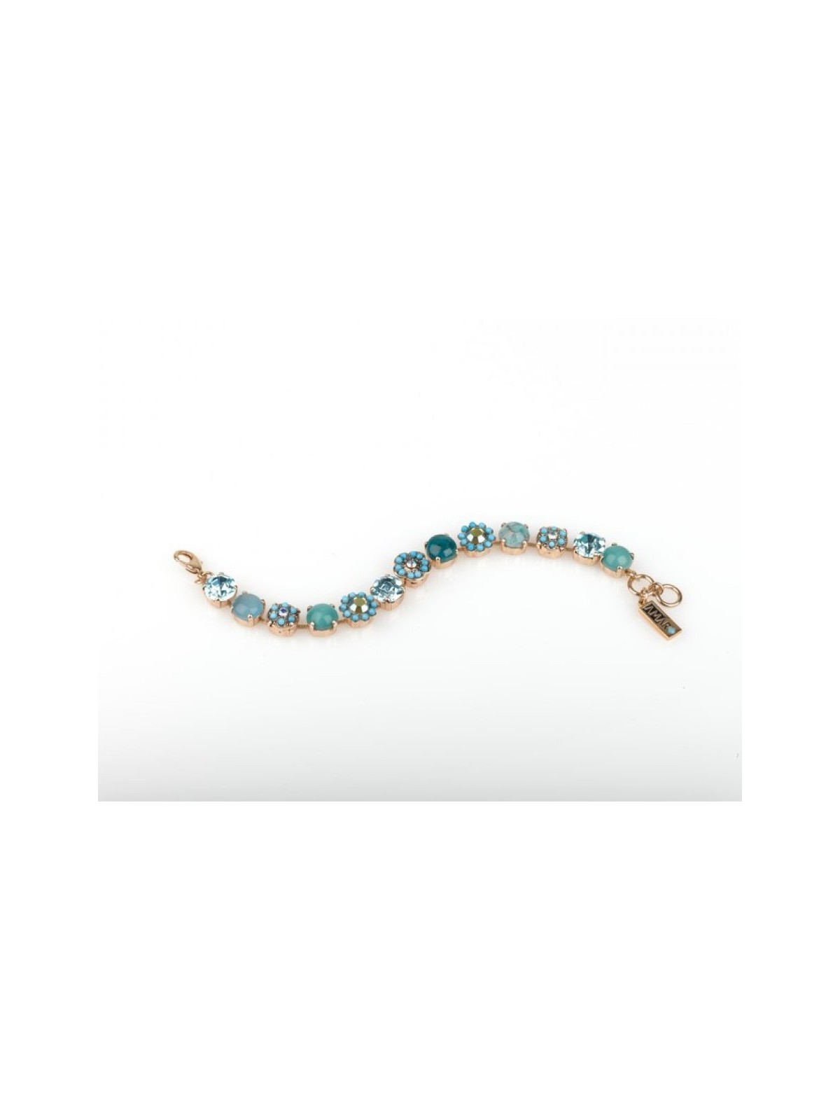 Amaro Bracelet plaqué or rose fabriqué à la main Bleu... | Bracelets Amaro