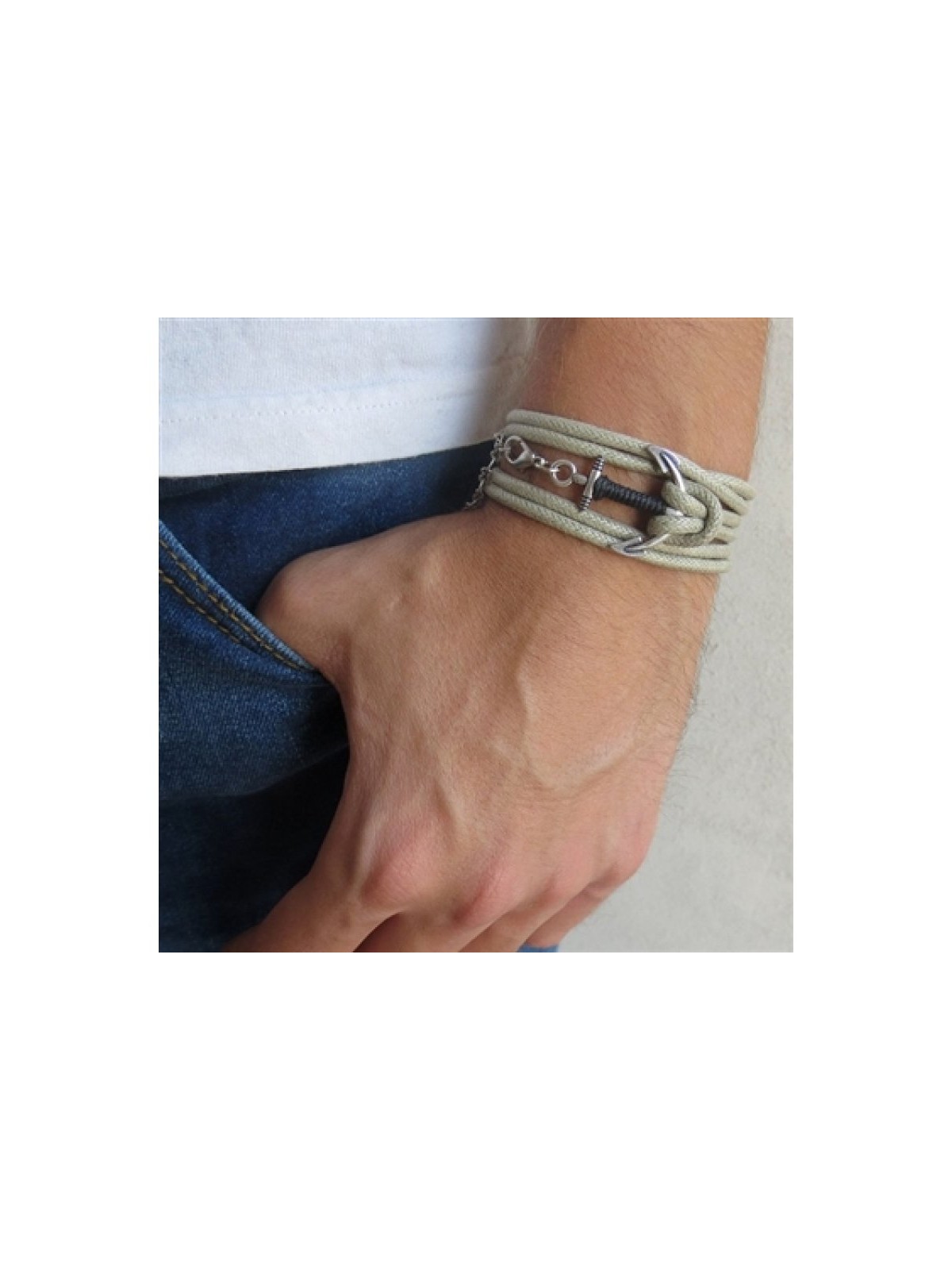 Triple Wrap Bracelet with Silver Plated Anc... | *Overstock & Specials