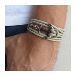 Triple Wrap Bracelet with Silver Plated Anc... | *Overstock & Specials