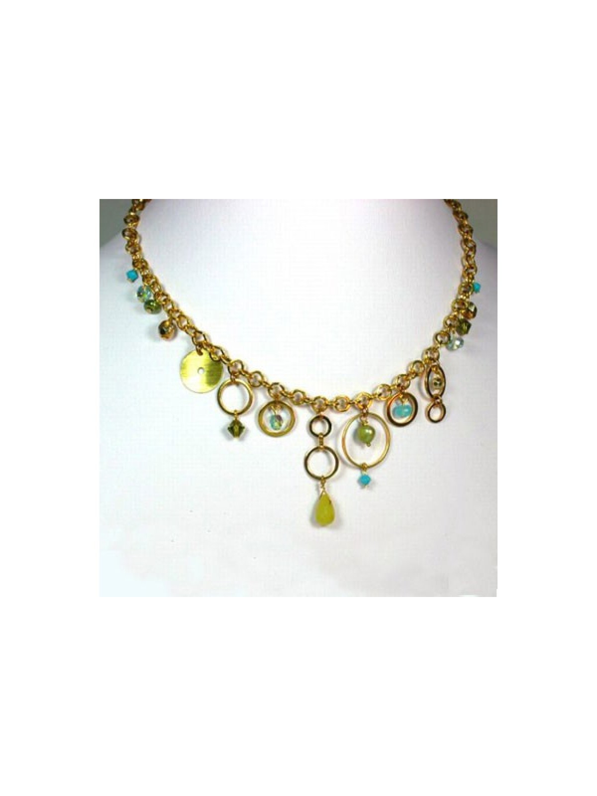 Collier vert printanier par Edita | Colliers par Edita Jewelry