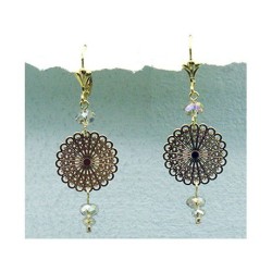 Boucles d'oreilles flocon de neige en filigrane par Edita | Boucles d'oreilles par Edita Jewelry