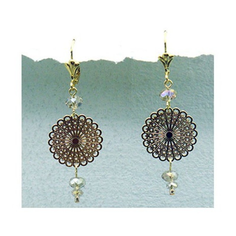 Boucles d'oreilles flocon de neige en filigrane par Edita | Boucles d'oreilles par Edita Jewelry