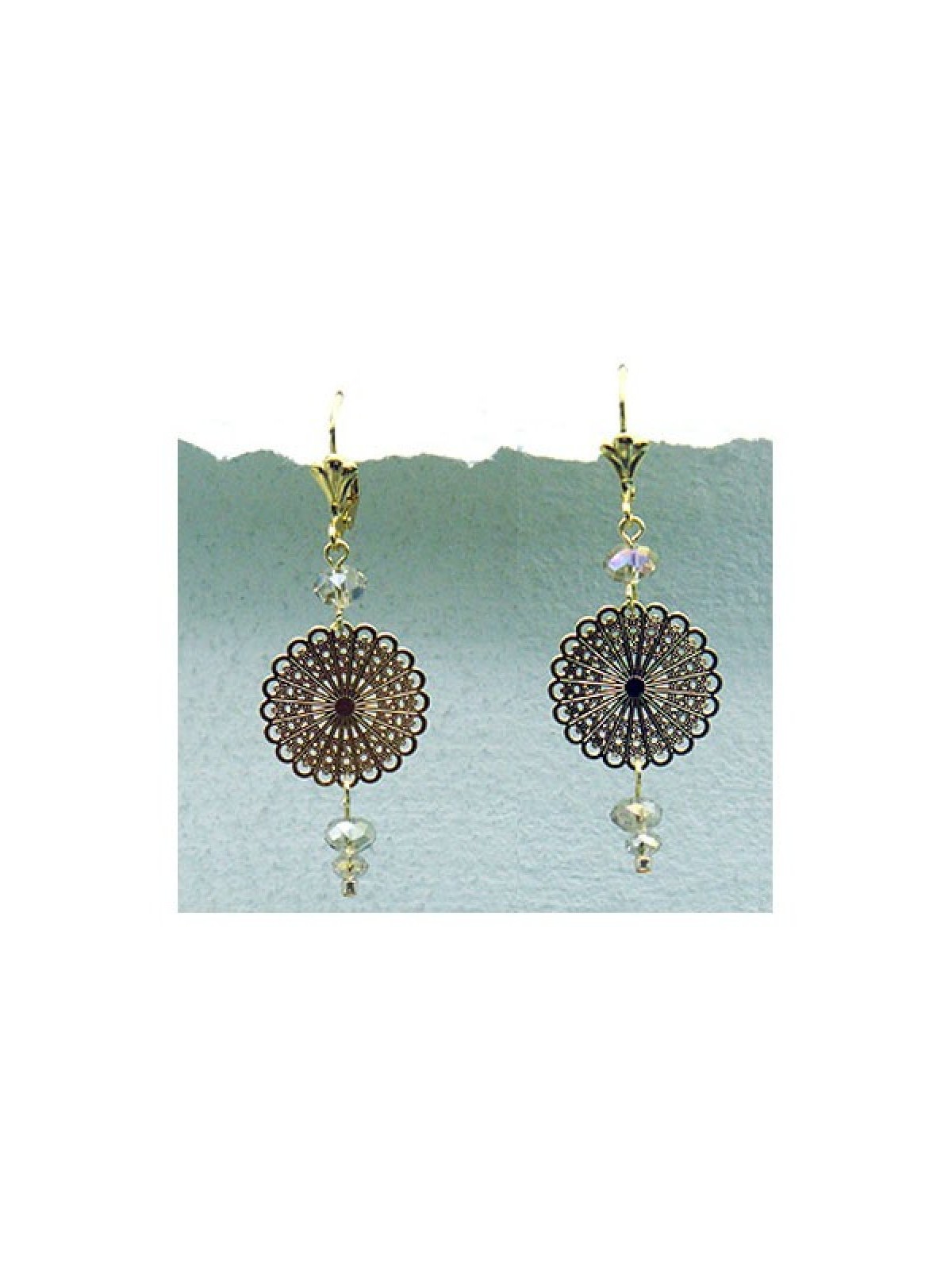 Boucles d'oreilles flocon de neige en filigrane par Edita | Boucles d'oreilles par Edita Jewelry