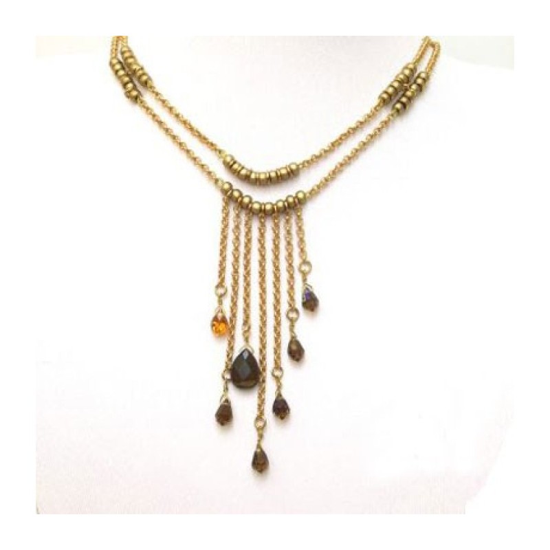 Collier de gouttelettes d'or par Edita | Colliers par Edita Jewelry