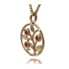 Gold Pomegranate Pendant with Rubies by HaAri ... | Necklaces by HaAri