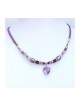 Violet Heart Necklace by Edita | Necklaces by Edita Jewelry