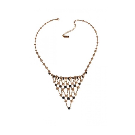 Amaro Handmade Necklace Semi Precious Black Ge... | Necklaces by Amaro