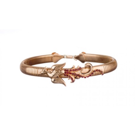Amaro Handcrafted Bracelet Red Gold Plated Ban... | Bracelets by Amaro