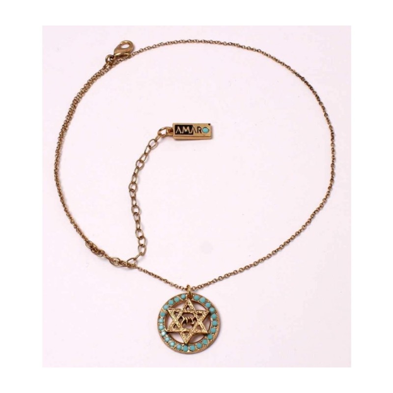 Amaro Pendentif fait main Étoile de David Collier... | Colliers Amaro