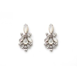 Amaro Handcrafted Pearl and Crystal Earrings Fl... | Earrings by Amaro