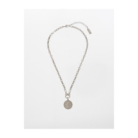 Amaro Handmade Silver Plated Antique Coin Neck... | Necklaces by Amaro